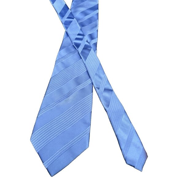 Donald Trump Men's Tie Blue 100% Silk 61" Signature Collection Luxury Striped - Picture 3 of 9